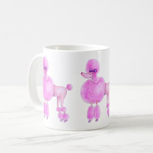 Pink poodle dog pooch mug Zazzle