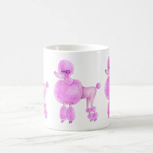 Pink poodle dog pooch mug Zazzle