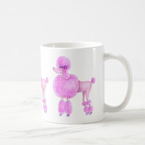 Pink poodle dog pooch mug