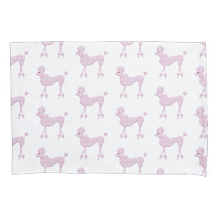 Pink Poodle Lace Retro Vintage Girly Pretty Pillow Case