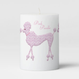Pink Poodle LED Candle