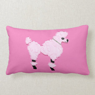 Pink Poodle Lumbar Pillow