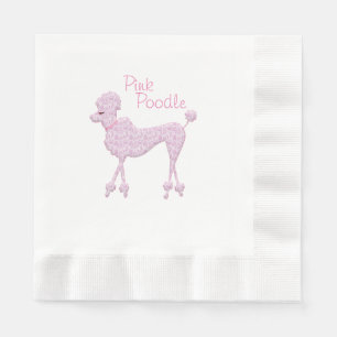Pink Poodle Paper Napkins