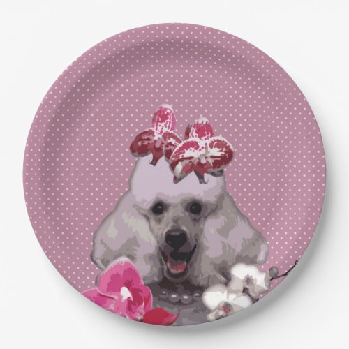 Pink poodle Paper Plates 9