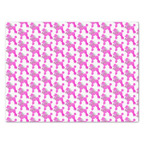 Pink Poodle Party Matching Tissue Paper