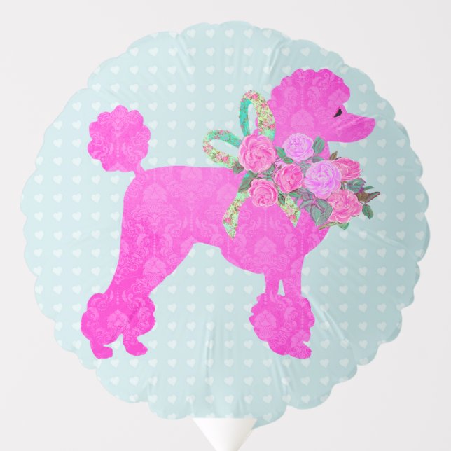 Pink Poodle Party Supplies Balloon (Front)