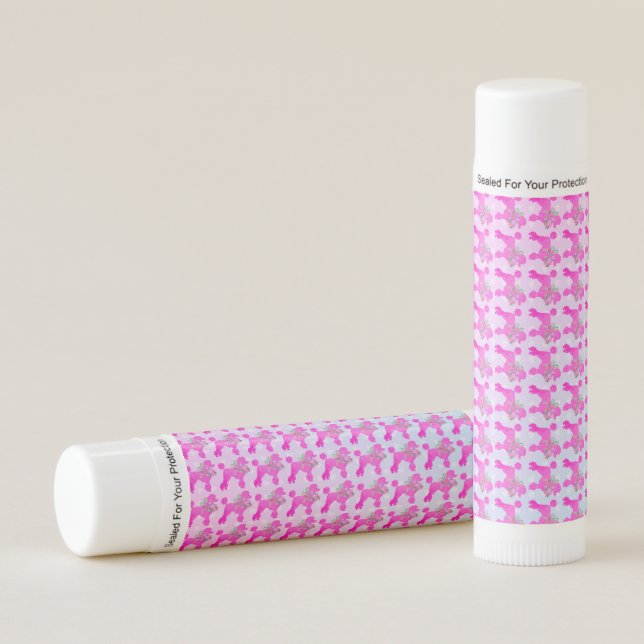 Pink Poodle Party Supplies Lip Balm (Front)