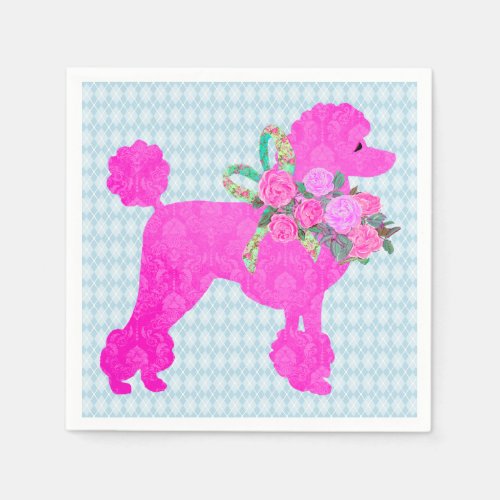 Pink Poodle Party Supplies Napkins