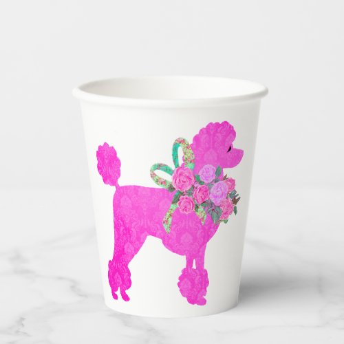 Pink Poodle Party Supplies Paper Cups