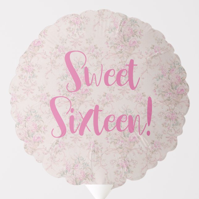 Pink Poodle Personalized Party Supplies Balloon (Front)