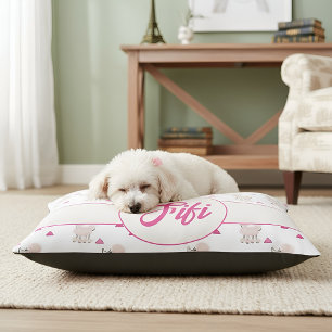 Pink Poodle Poop Pet Bed