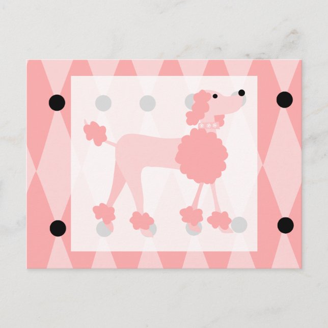 Pink Poodle Postcard (Front)