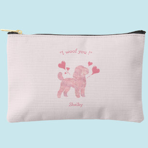 Pink Poodle Pouch Custom Dog Mom Accessory Bag