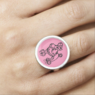 Pink Poodle Ring Gift