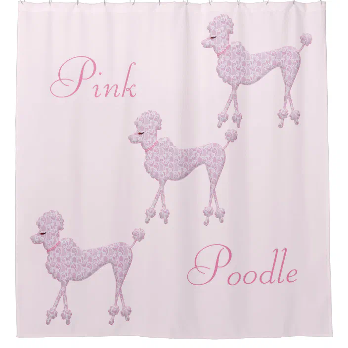 Pink Poodle Shower Curtain Zazzle Com Pink Poodle Shower Curtain Zazzle Com, Pink Poodle Shower Curtain
