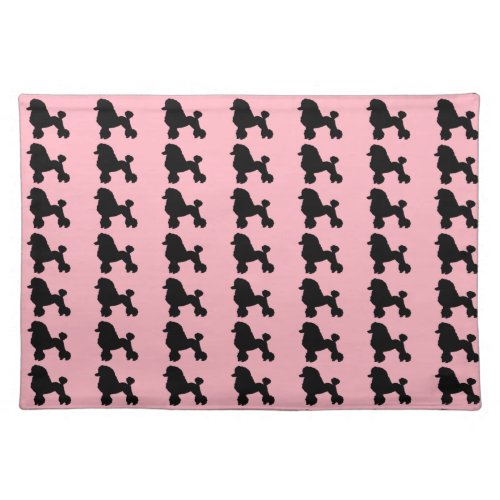 Pink Poodle Skirt Cloth Placemat