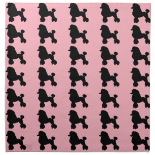 Pink Poodle Skirt Inspired Cloth Napkins