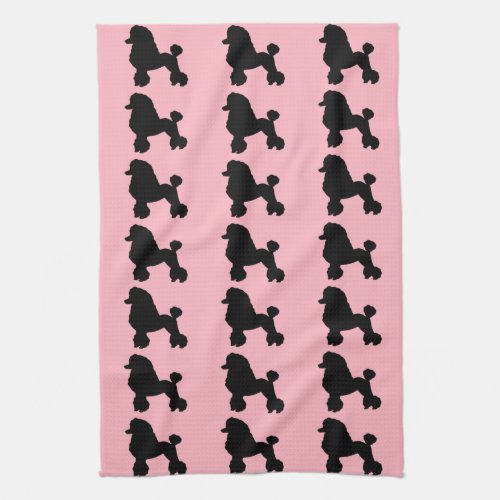 Pink Poodle Skirt Inspired Kitchen Towels