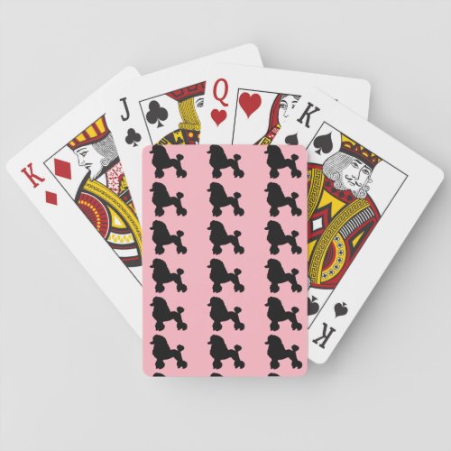 Pink Poodle Skirt Inspired Playing Cards