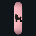 Pink Poodle Skirt Inspired Skateboard<br><div class="desc">Break out your bobby socks and saddle shoes and start dancing,  er,  skateboarding! This Pink Poodle Skirt Inspired Skateboard looks like a classic 1950s poodle skirt. The design features a black silhouette of a poodle on a pink background. It's beginning to look a lot like the 1950s!</div>