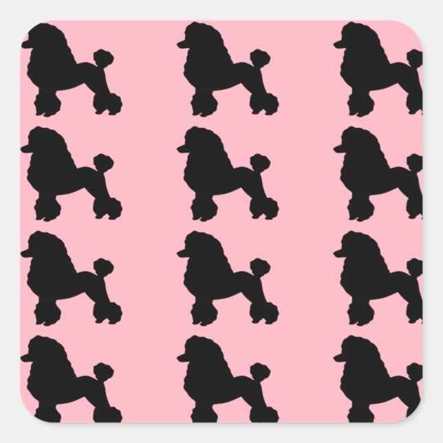 Pink Poodle Skirt Inspired Stickers (Front)