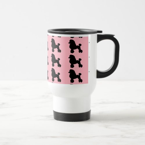 Pink Poodle Skirt Inspired Travel Mug