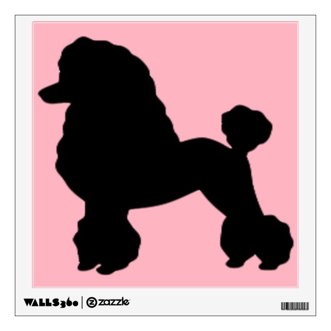 Pink Poodle Skirt Inspired Wall Decal (Front)