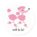 pink poodle sticker