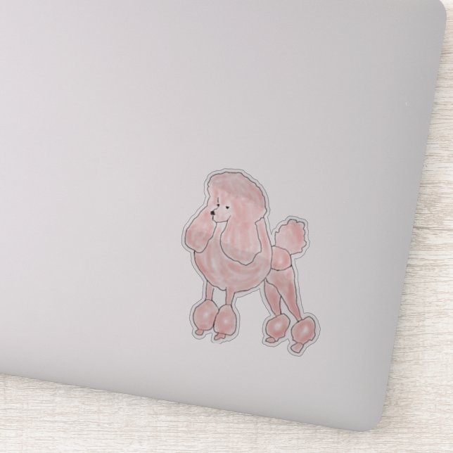Pink Poodle  Sticker (Detail)