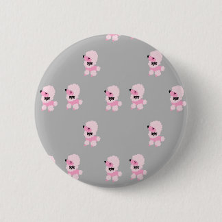 Pink Poodles Button Pin