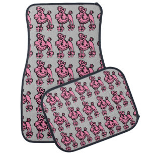 Pink Poodles Car Mats