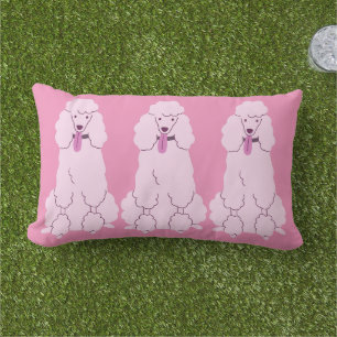 Pink Poodles Lumbar Pillow