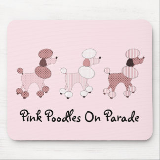 Pink Poodles On Parade Mousepad