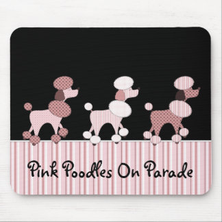 Pink Poodles On Parade Mousepad