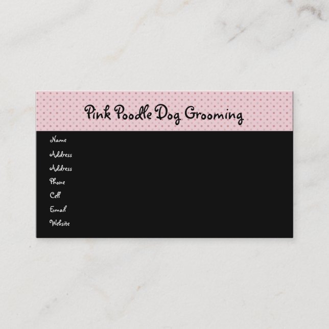 Pink Poodles On Parade Profile Card (Front)
