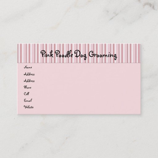 Customizable Pink Poodles On Parade Profile Card Business Card Templates