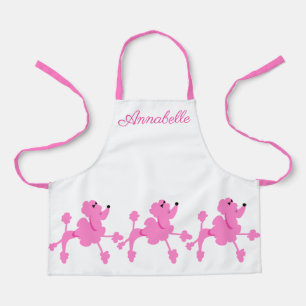 Pink Poodles Personalize Apron