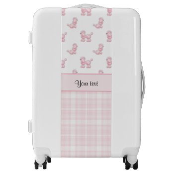 Pink Poodles & Pink Checks Luggage by kye_designs at Zazzle