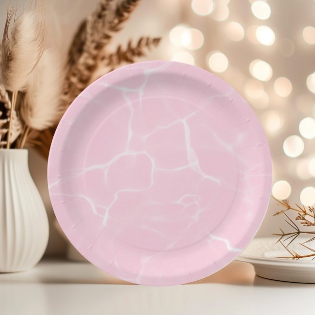 Pink pool water Pool party Paper Plates (Creator Uploaded)