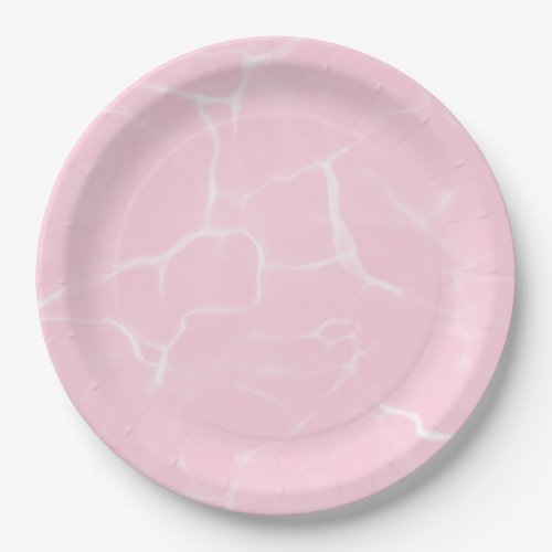 Pink pool water Pool party Paper Plates