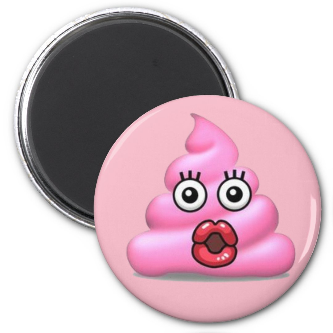 Pink Poop emoji Magnet | Zazzle