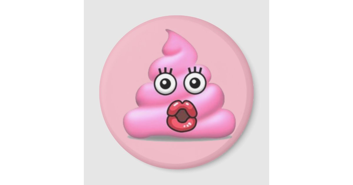 Pink Poop emoji Magnet | Zazzle