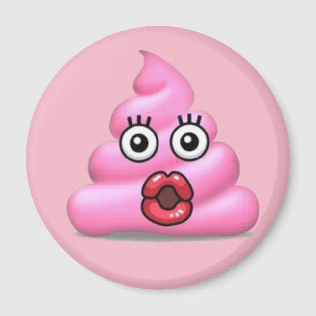 Pink Poop emoji Magnet | Zazzle