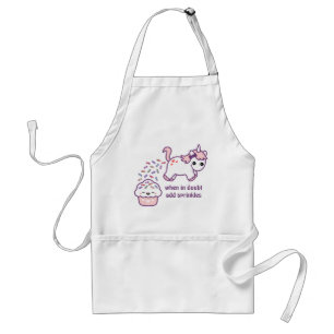 Pink Pooping Unicorn Adult Apron
