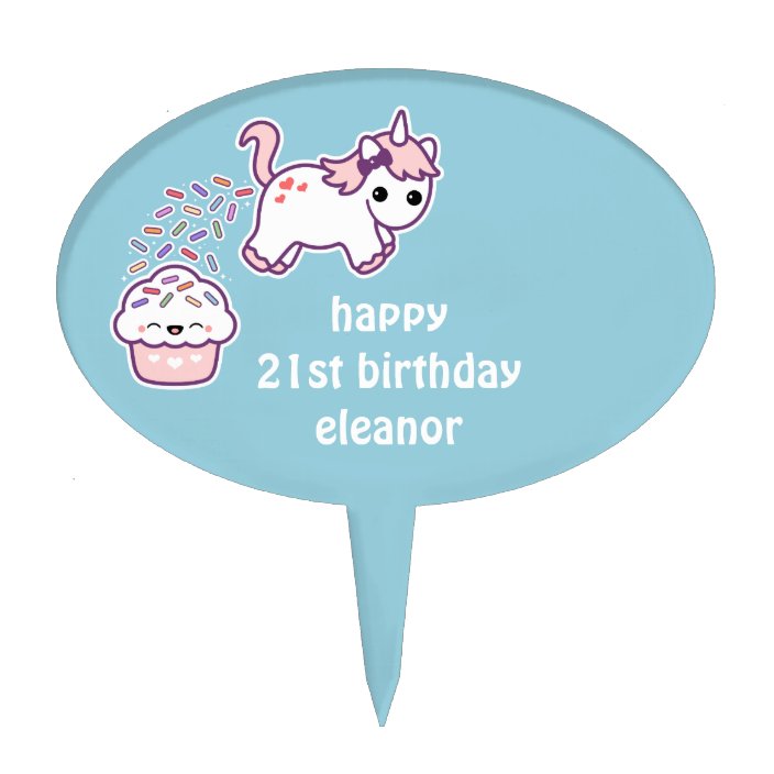 pink pooping unicorn cake topper zazzlecom