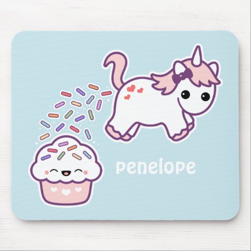 Pink Pooping Unicorn Mouse Pad