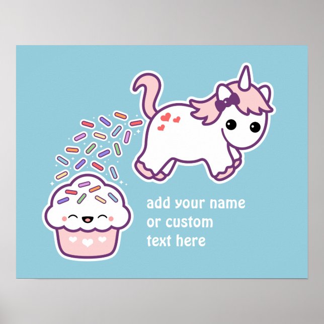 Pink Pooping Unicorn Poster (Front)