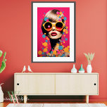 Pink Pop Art Woman Portrait Poster<br><div class="desc">Whimsy Wall Art Co. Introduces: The "Pop Femme" Collection Step into a world where classic portraiture meets contemporary pop art in our vibrant "Pop Femme" Collection. This curated series celebrates the multifaceted essence of womanhood through a burst of colors, bold patterns, and iconic imagery. Each print in the "Pop Femme"...</div>