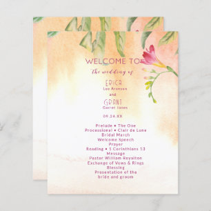 Pink Pop Freesia Peach Wedding Budget