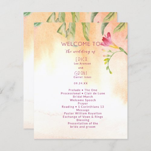  Pink Pop Freesia Peach Wedding Budget